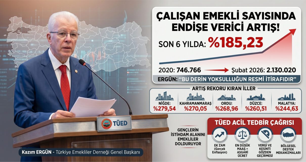 Çalışan emekli sayısında korkutan artış: TÜED’den hükümete acil çağrı